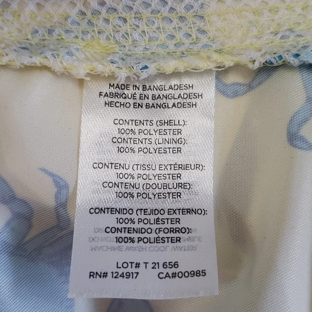 Trunks Brand NWT Men's Pale Yellow with Blue Crab Design Swim Trunks